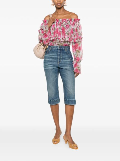 Chloé belt-loop pocket shorts - Blue - zdjęcie produktu nr 2