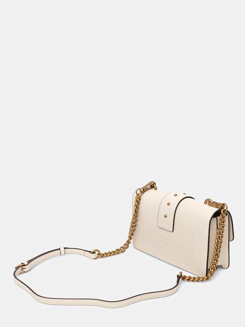 Pinko torebka skórzana kolor beżowy 105856 A0F1 - zdjęcie produktu nr 2