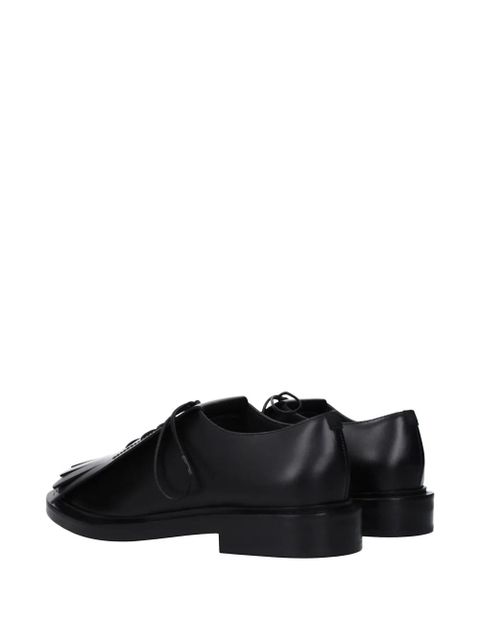 Max Mara fringe-detail leather oxford shoes - Black