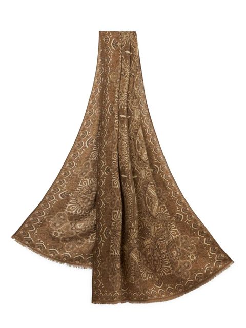ETRO silk scarf - Brown