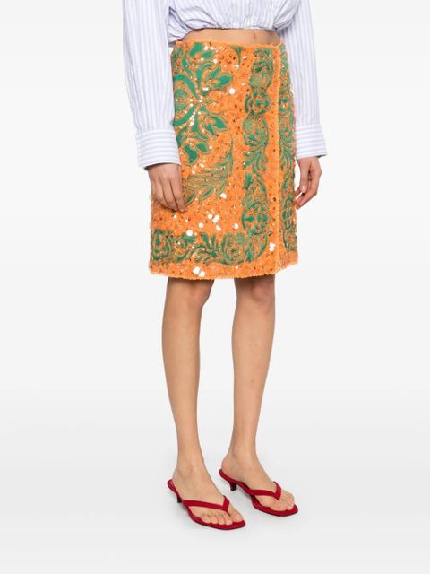 ETRO sequinned mini skirt - Orange - zdjęcie produktu nr 2