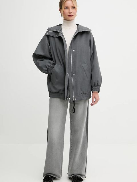 MAX&Co. kurtka z dodatkiem wełny kolor szary zimowa 2526486064200