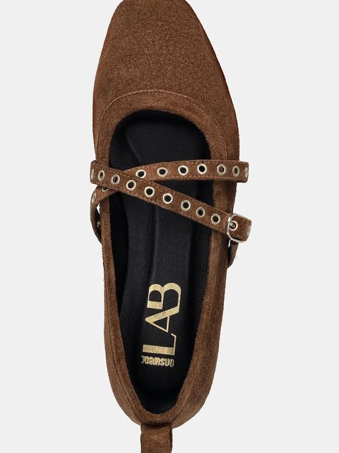 Answear.LAB baleriny zamszowe kolor brązowy