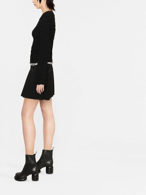 AMBUSH textured logo-hem knit jumper - Black