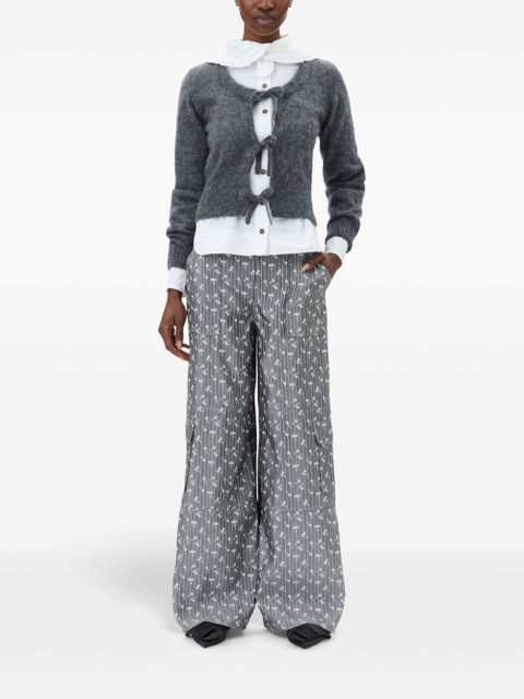 GANNI patterned-jacquard trousers - Grey - zdjęcie produktu nr 2