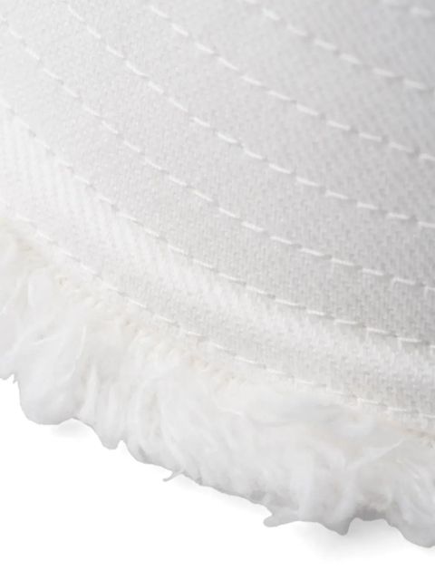 Prada logo-embroidered bucket hat - White - zdjęcie produktu nr 2