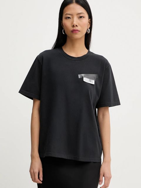 MM6 Maison Margiela t-shirt bawełniany damski kolor czarny S62GD0210.M20115.900 - zdjęcie produktu nr 1