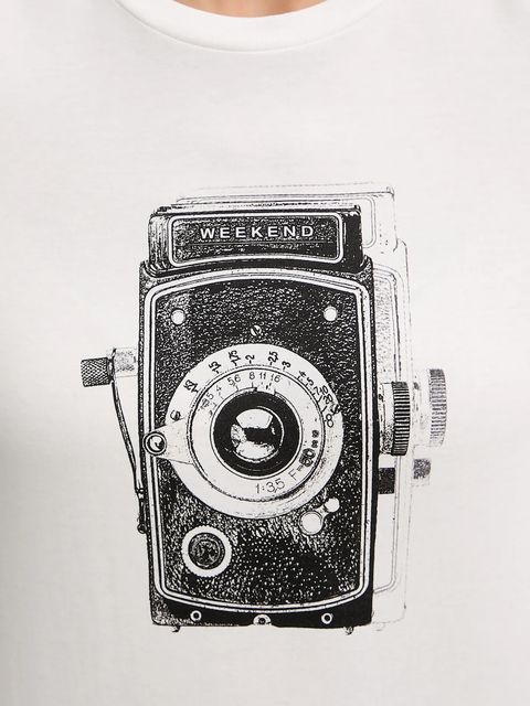 Weekend Max Mara t-shirt bawełniany GUGLIA damski kolor biały 2525976031600