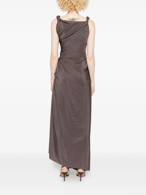 Eleh draped dress - Brown
