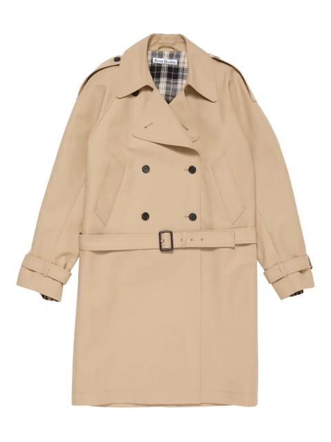 Acne Studios double-breasted belted trench coat - Neutrals
