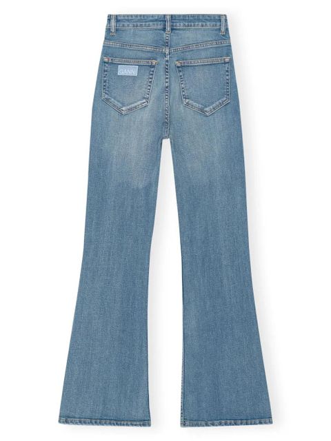 GANNI mid-rise flared jeans - Blue