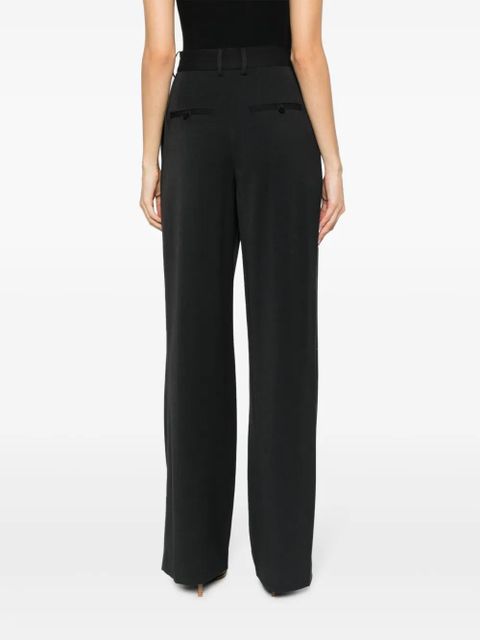 STAUD Luisa pleated wide-leg trousers - Black