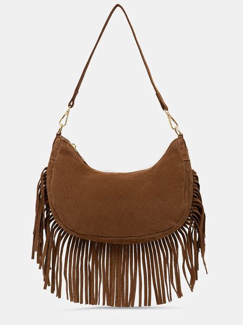 Answear.LAB torebka zamszowa kolor brązowy - zdjęcie produktu nr 1