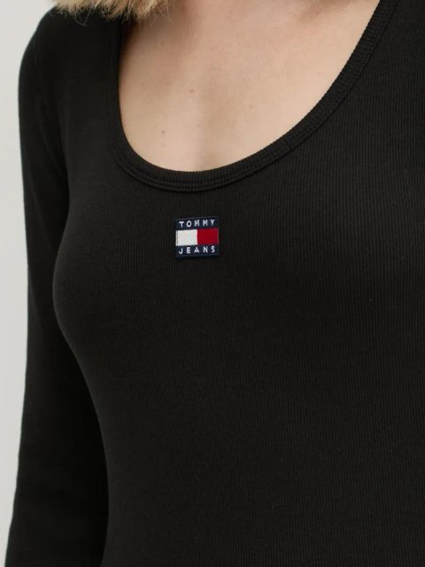 Tommy Jeans sukienka kolor czarny mini dopasowana DW0DW20276