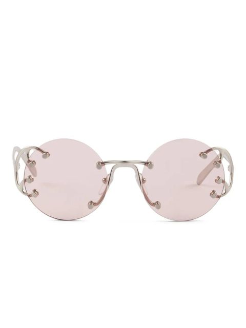 Prada Eyewear metal-frame round sunglasses - Grey - zdjęcie produktu nr 1