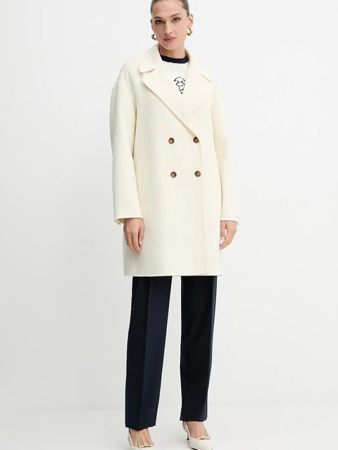 Marella kamizelka z wełną damskie kolor beżowy 2523356054200 - zdjęcie produktu nr 2