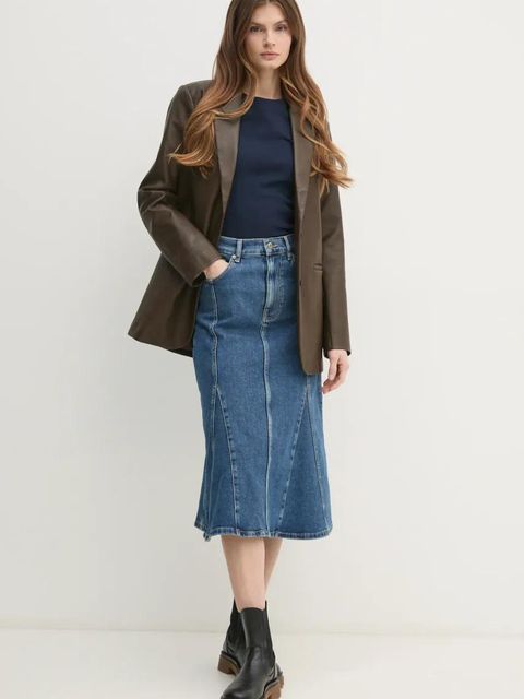 Tommy Hilfiger t-shirt bawełniany damski kolor granatowy WW0WW40587 - zdjęcie produktu nr 2