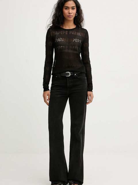 Patrizia Pepe sweter damski kolor czarny lekki 8K0354 K303