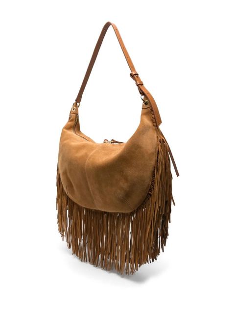 Ba&Sh XL Franges suede shoulder bag - Brown
