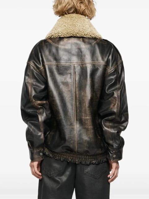 MISBHV front-pocket leather jacket - Black - zdjęcie produktu nr 2