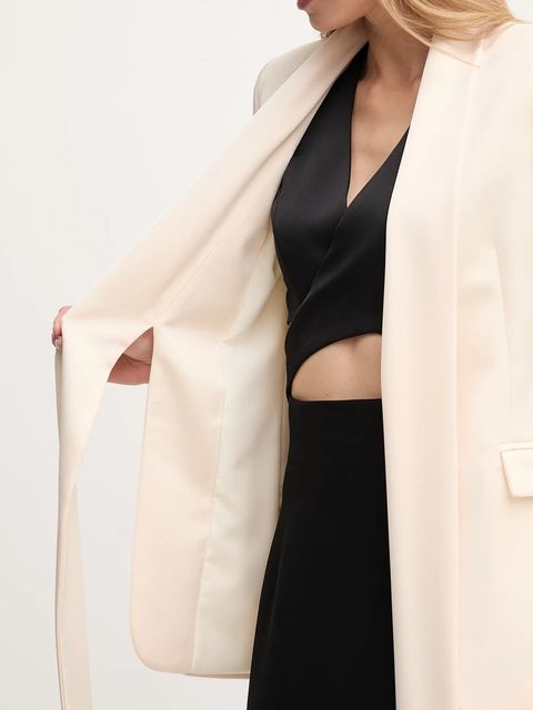 Sandro Ferrone marynarka kolor beżowy jednorzędowa gładka S23XBEBORIELLO