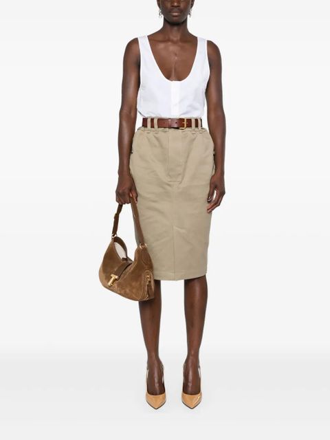 Saint Laurent semi-sheer henley tank top - White - zdjęcie produktu nr 2