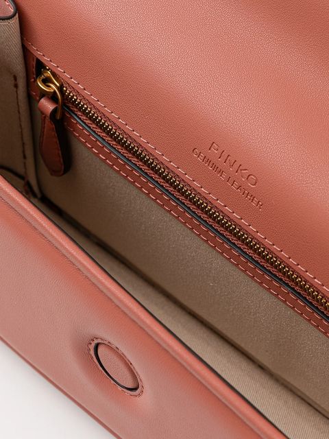 Pinko torebka skórzana Horizontal kolor różowy 105083 A26L