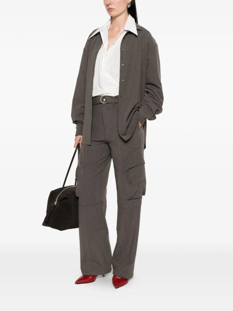 The Frankie Shop Kelly belted cargo pants - Grey - zdjęcie produktu nr 2