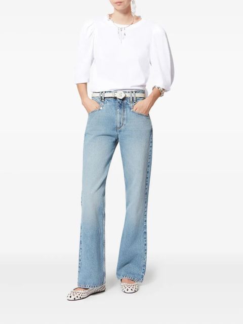 ISABEL MARANT Maeliss Tee puff-sleeve T-shirt - White - zdjęcie produktu nr 2