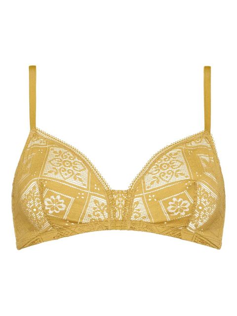 ERES mosaic wireless triangle bra - Yellow - zdjęcie produktu nr 1