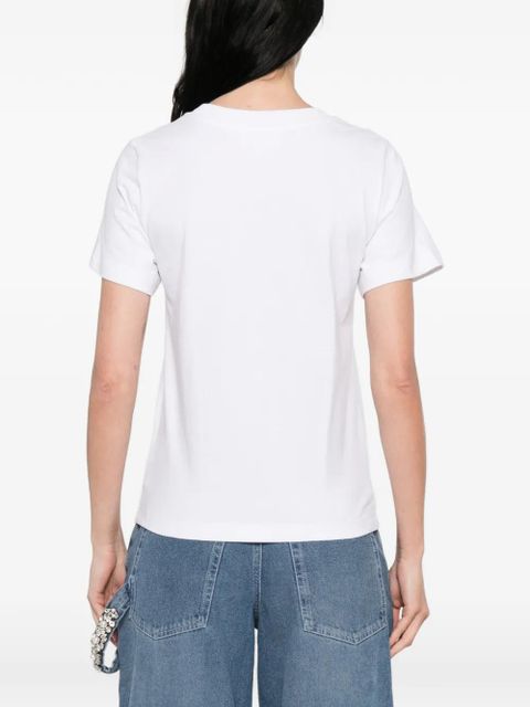 SHUSHU/TONG floral appliqué T-shirt - White