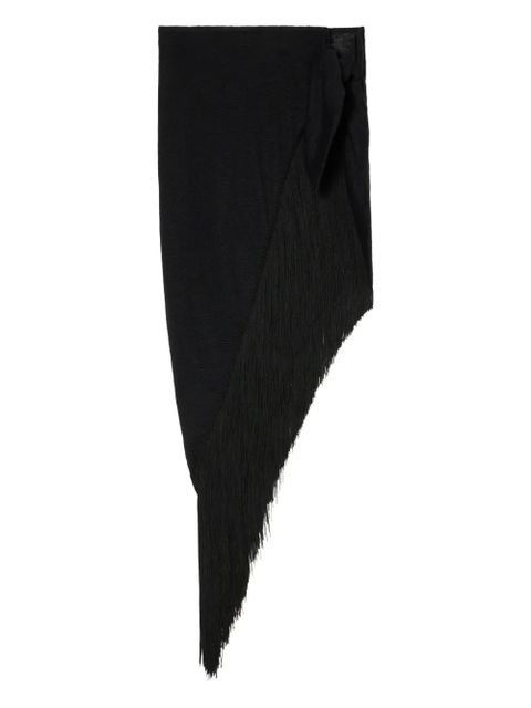 Alanui fringed self-tie pareo skirt - Black - zdjęcie produktu nr 2