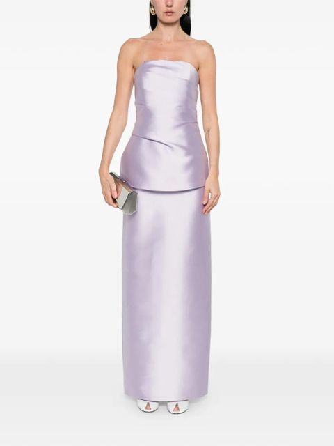 Solace London Lucille strapless layered maxi dress - Purple - zdjęcie produktu nr 2