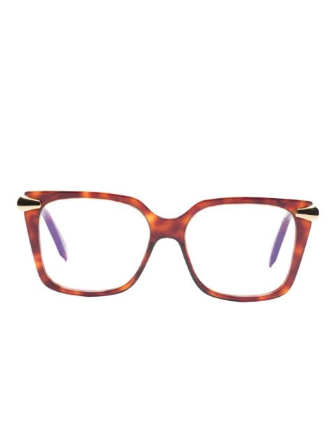 Bvlgari square-frame glasses - Brown - zdjęcie produktu nr 1
