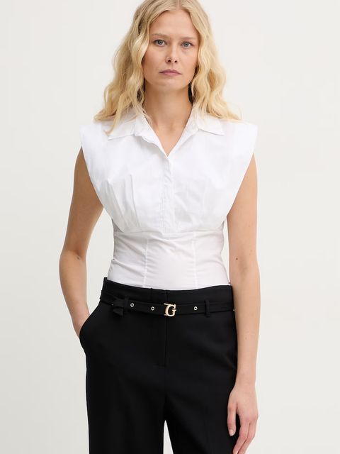 Guess bluzka koszulowa damska bawełniana CHERRY - zdjęcie produktu nr 2