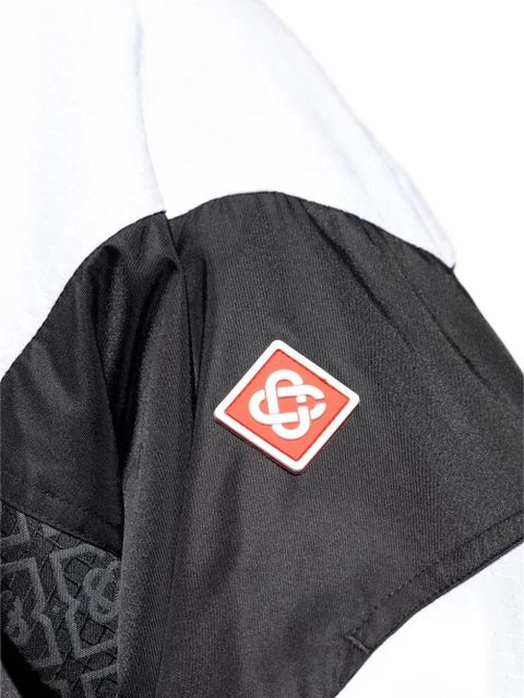 Casablanca logo-detail panelled coat - Black - zdjęcie produktu nr 2