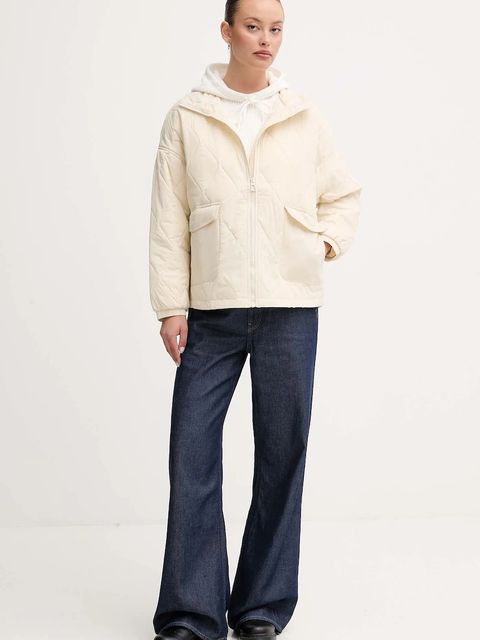 United Colors of Benetton kurtka kolor beżowy przejściowa oversize 2YRYDN080