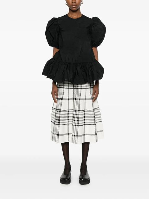 Cecilie Bahnsen puff-sleeve blouse - Black