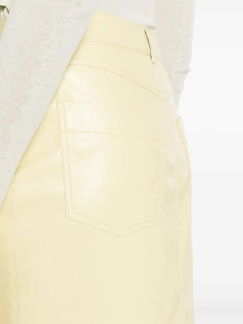 Nanushka Miray faux-leather mini skirt - Yellow