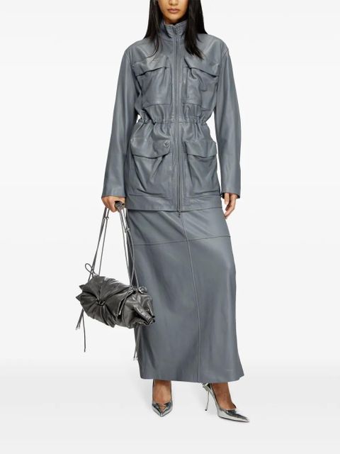 Diesel L-Wen leather jacket - Grey - zdjęcie produktu nr 2