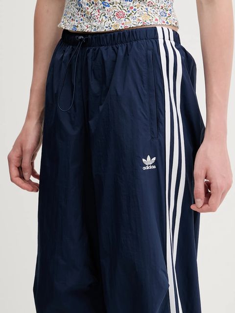 adidas Originals spodnie dresowe 3-Stripes damskie kolor granatowy z aplikacją JD3127