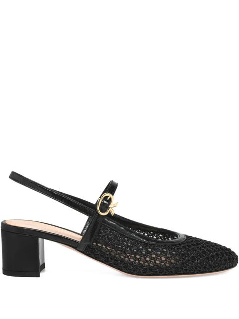 Gianvito Rossi Francoise buckle-strap heeled pumps - Black - zdjęcie produktu nr 1