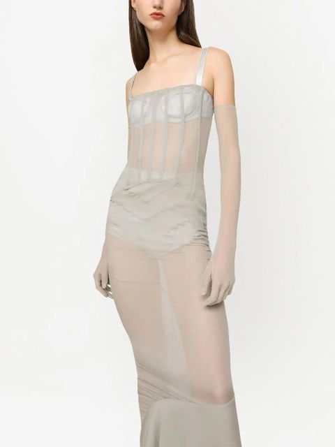 Dolce & Gabbana KIM DOLCE&GABBANA draped silk dress - Neutrals