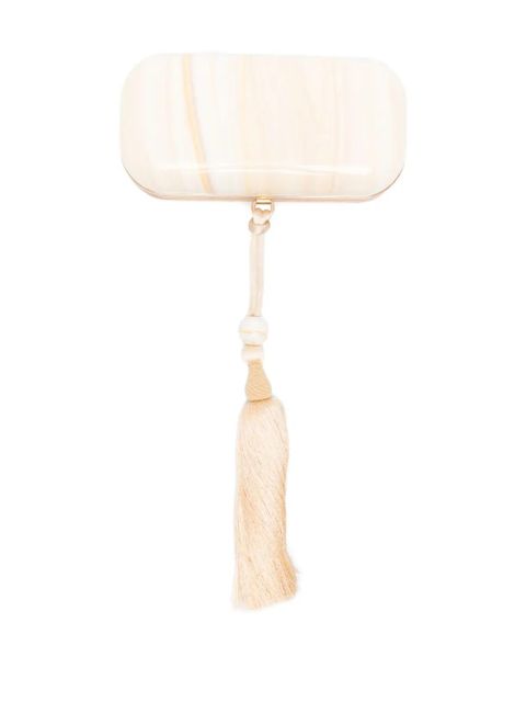 Cult Gaia small Yasmin tassel-embellished clutch bag - Neutrals - zdjęcie produktu nr 2