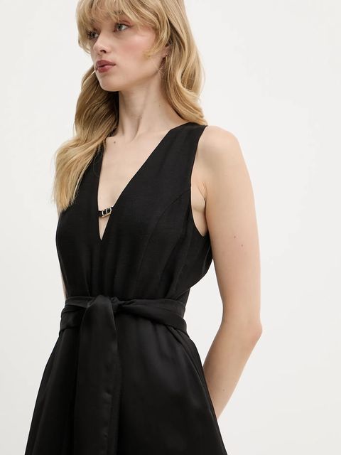 Twinset kombinezon kolor czarny z dekoltem w szpic 251TT2272