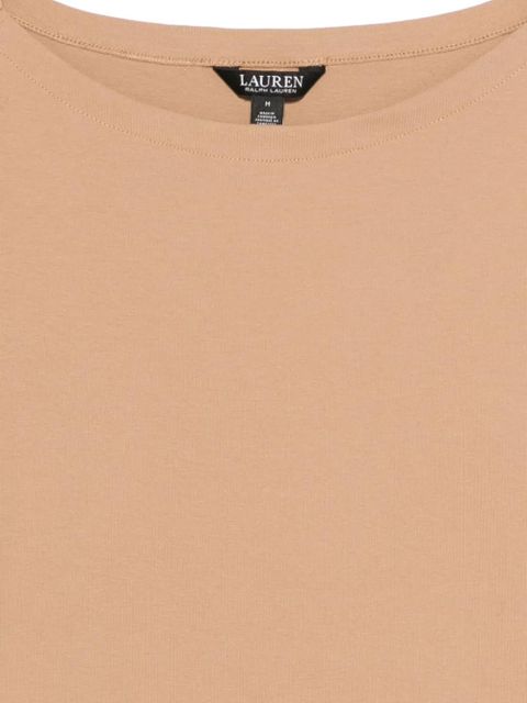 Lauren Ralph Lauren boat neck cuffed T-shirt - Neutrals