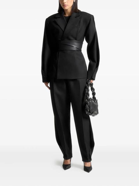 Manière De Voir Sophie twist-detail pleat trousers - Black - zdjęcie produktu nr 2