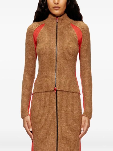 Diesel Louise zip-front cardigan - Brown - zdjęcie produktu nr 2