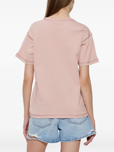 Diesel T-Normy topstitch logo T-shirt - Pink