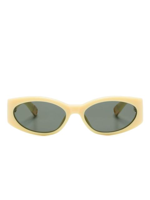 Jacquemus Les Lunettes oval-frame sunglasses - Yellow - zdjęcie produktu nr 1